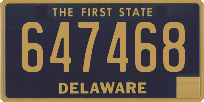 DE license plate 647468