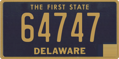 DE license plate 64747