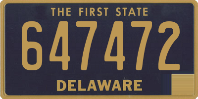 DE license plate 647472