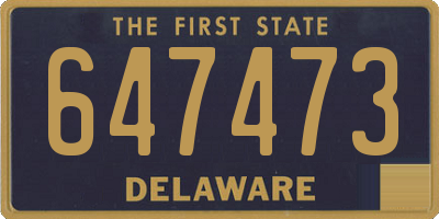 DE license plate 647473
