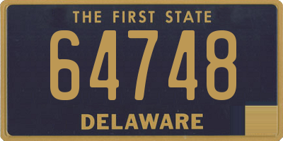 DE license plate 64748