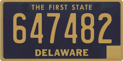 DE license plate 647482