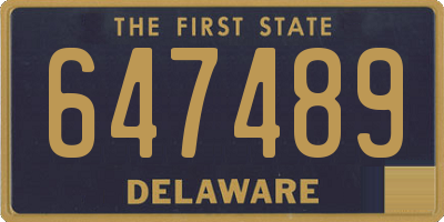 DE license plate 647489