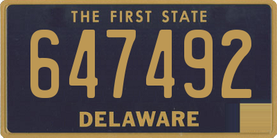 DE license plate 647492