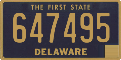 DE license plate 647495