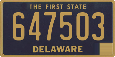 DE license plate 647503