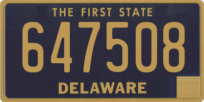 DE license plate 647508
