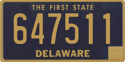 DE license plate 647511