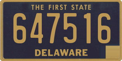 DE license plate 647516