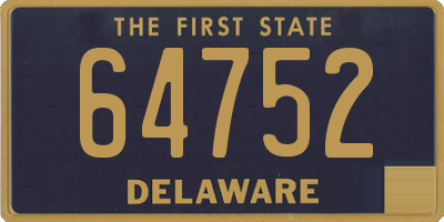 DE license plate 64752