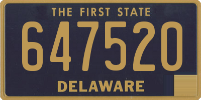 DE license plate 647520