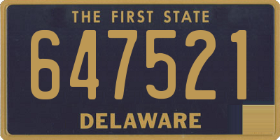 DE license plate 647521