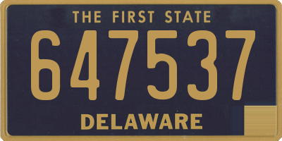 DE license plate 647537