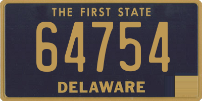 DE license plate 64754