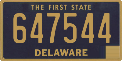 DE license plate 647544