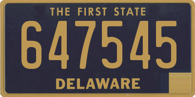 DE license plate 647545