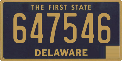DE license plate 647546