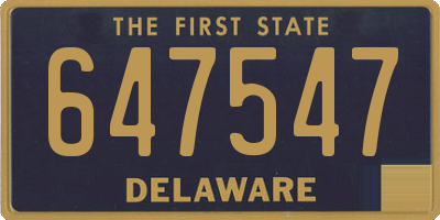 DE license plate 647547