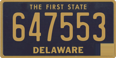 DE license plate 647553