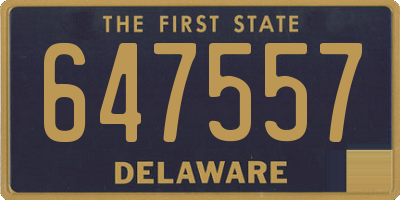 DE license plate 647557