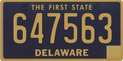 DE license plate 647563