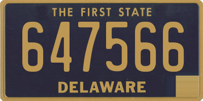 DE license plate 647566