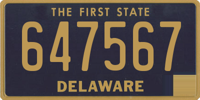 DE license plate 647567