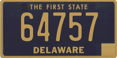DE license plate 64757