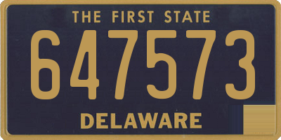 DE license plate 647573