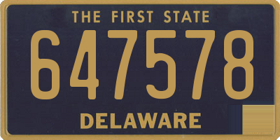 DE license plate 647578