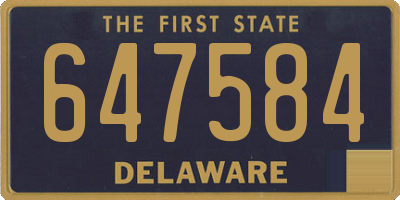 DE license plate 647584