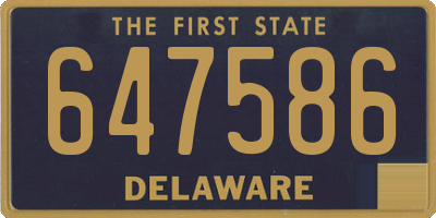 DE license plate 647586