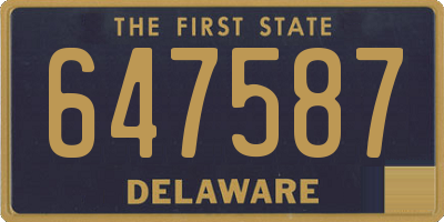 DE license plate 647587