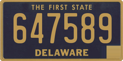 DE license plate 647589