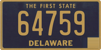 DE license plate 64759