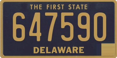 DE license plate 647590