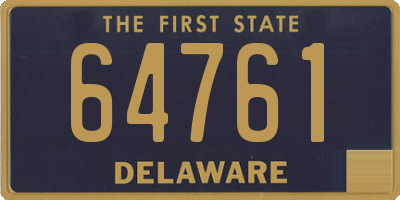 DE license plate 64761