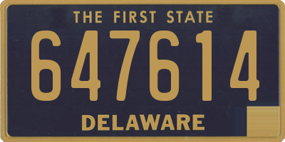 DE license plate 647614