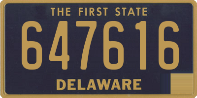 DE license plate 647616