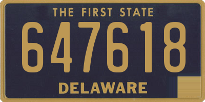 DE license plate 647618