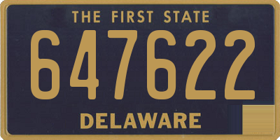 DE license plate 647622