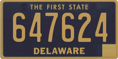 DE license plate 647624
