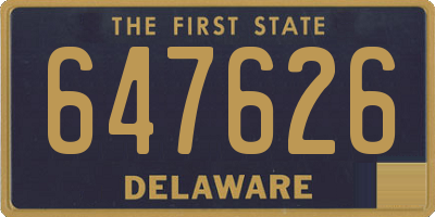 DE license plate 647626
