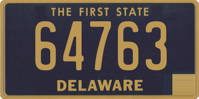 DE license plate 64763