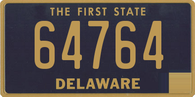 DE license plate 64764