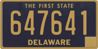 DE license plate 647641