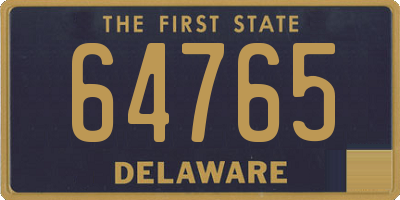 DE license plate 64765