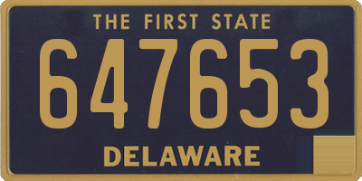 DE license plate 647653