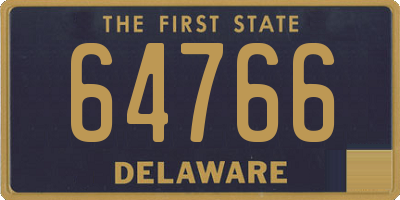 DE license plate 64766