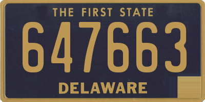 DE license plate 647663
